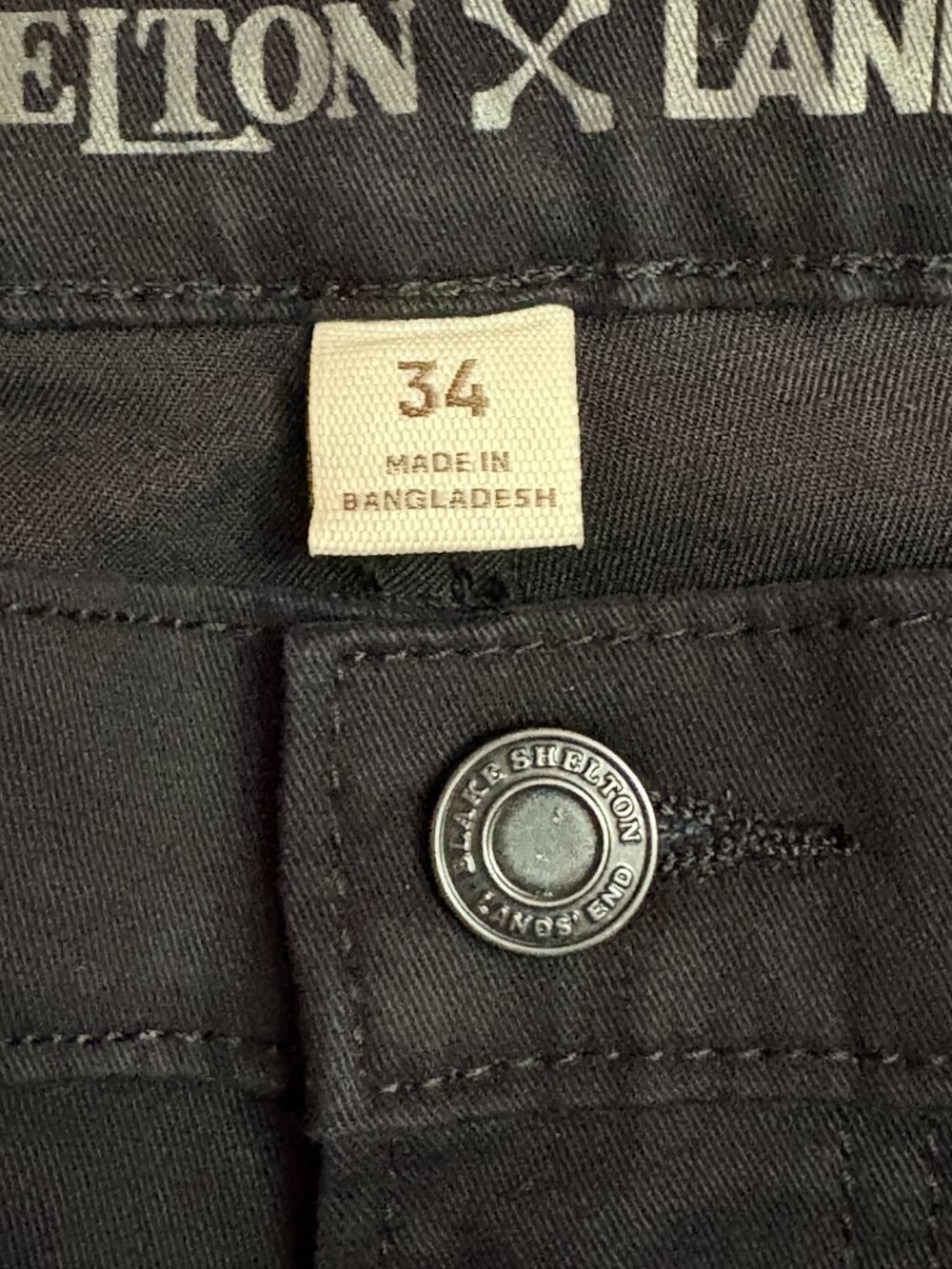 Blake Shelton Black Hybrid Traditional 5 Pocket Pant - 34 x 26 - NIP - Picture 5 of 12